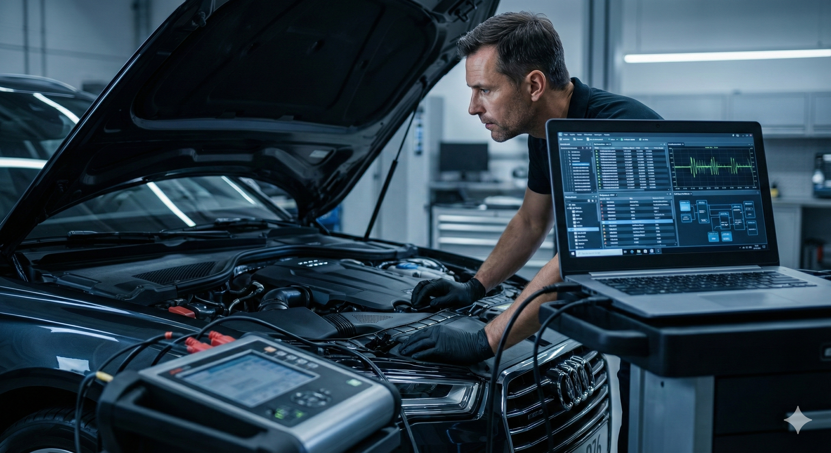 High-End Fahrzeugdiagnose und Steuergeräte-Analyse bei WMD Cars